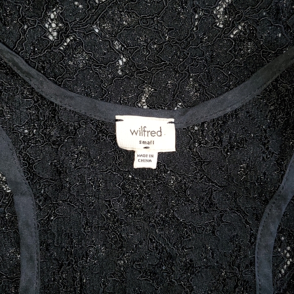 Wilfred EUC Black Lace Madeline Racerback Tank - Picture 3 of 4